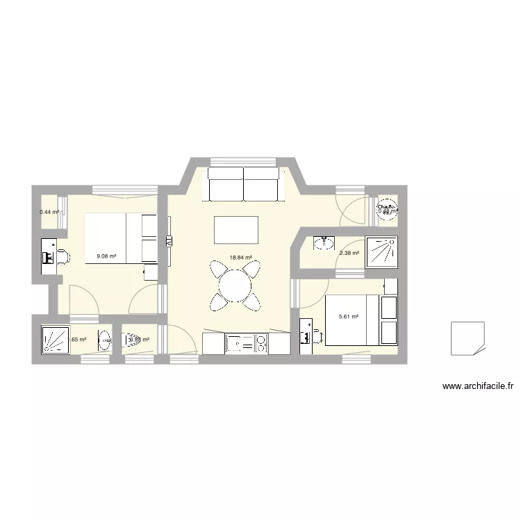 Appartement Avila v2. Plan de 