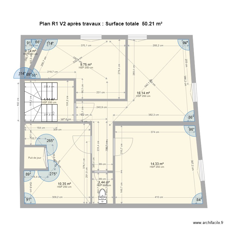 PAMIERS3 R+1 - V2 après travaux. Plan de 0 pièce et 0 m2