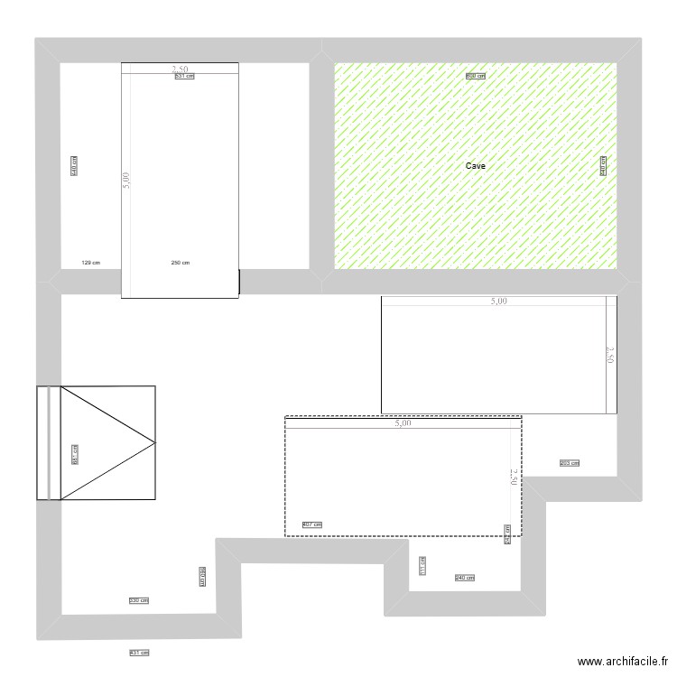 garage beol. Plan de 3 pièces et 116 m2