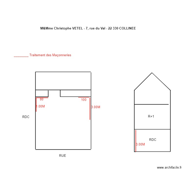 VETEL Christophe. Plan de 0 pièce et 0 m2