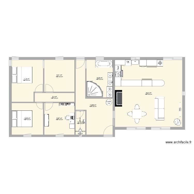 maison 1. Plan de 0 pièce et 0 m2