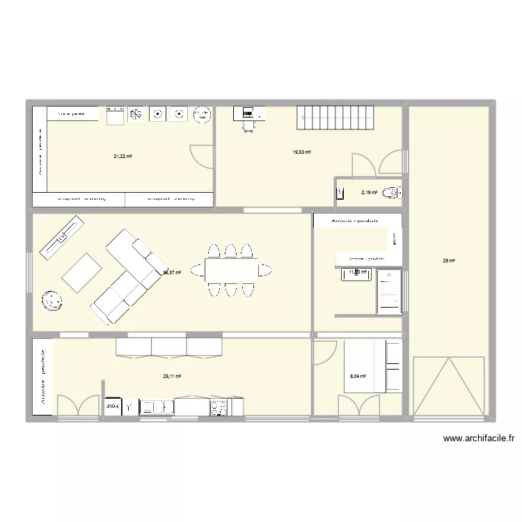 caro capbreton. Plan de 19  et 280 m²