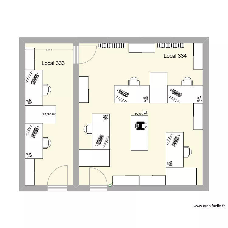 Cyber 333 + 334. Plan de 