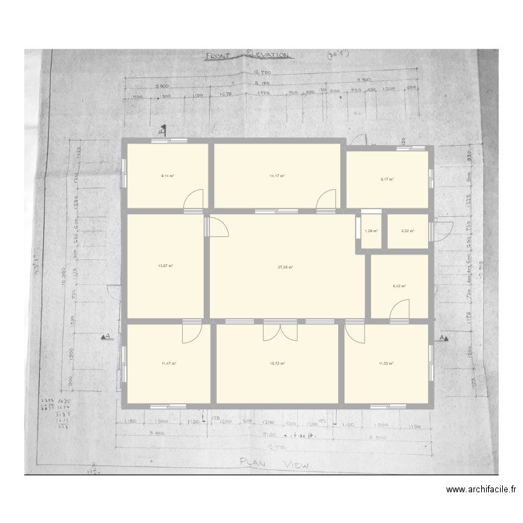 grand campement sans changement 2. Plan de 11 pièces et 123 m2