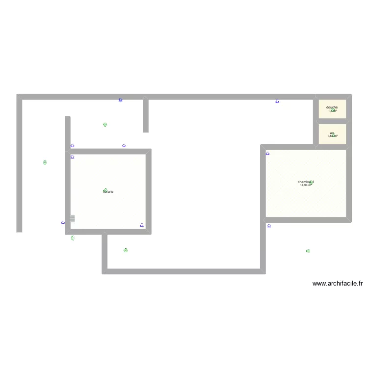 ggfm. Plan de 4  et 34 m²