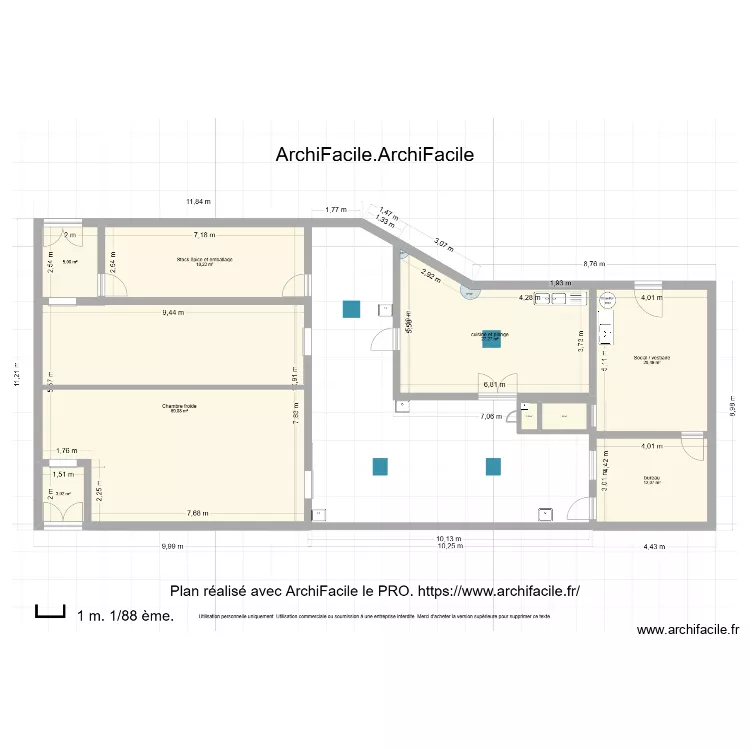 Atelier LPB Suarl&eacute;e. Plan de 2  et 12 m²