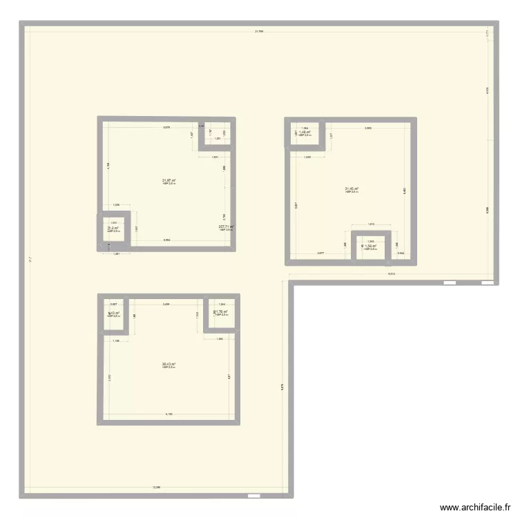 maison savane5. Plan de 9  et 480 m²