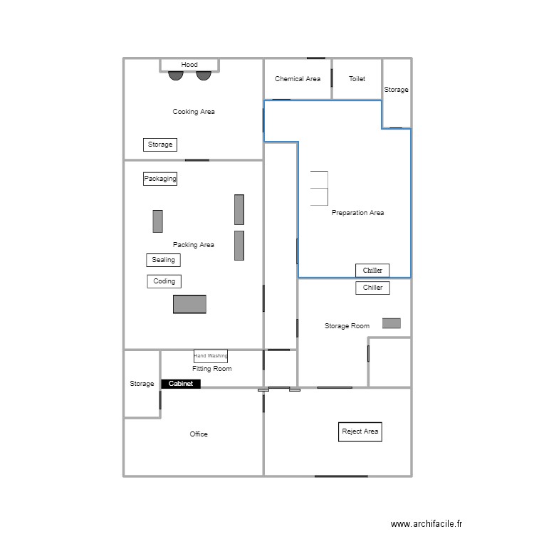 Floor Plan Assignment. Plan de 15 pièces et 35 m2