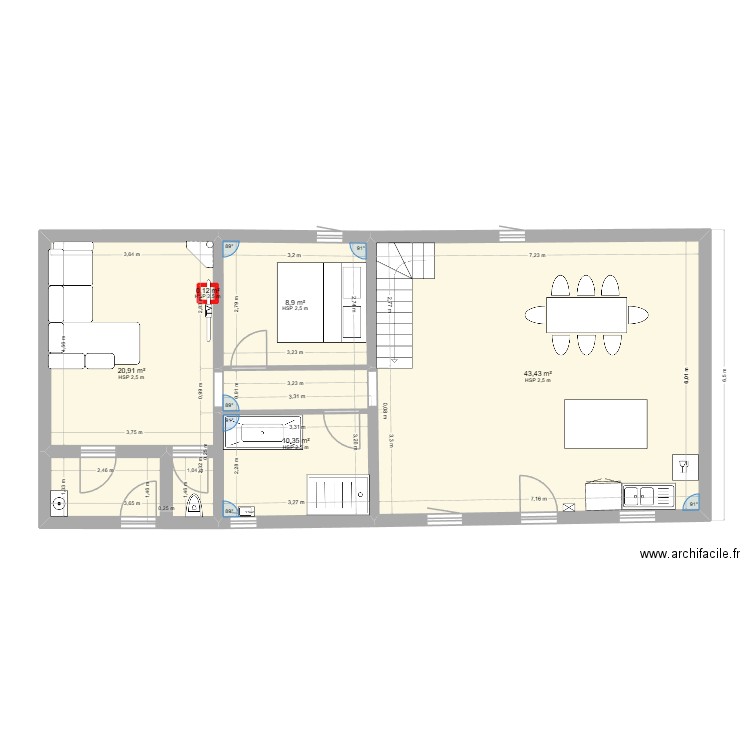 Maison Lucenay les Aix. Plan de 11 pièces et 264 m2
