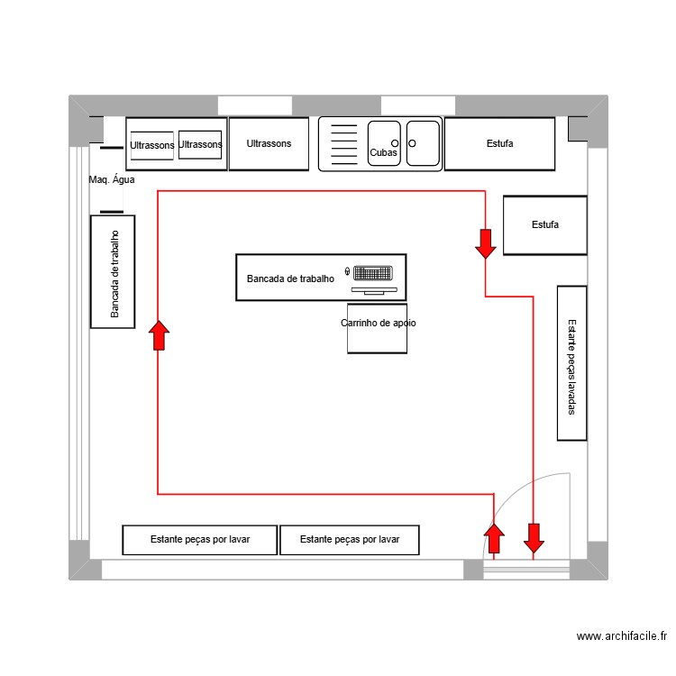 Sala Lavagem. Plan de 1 pièce et 36 m2