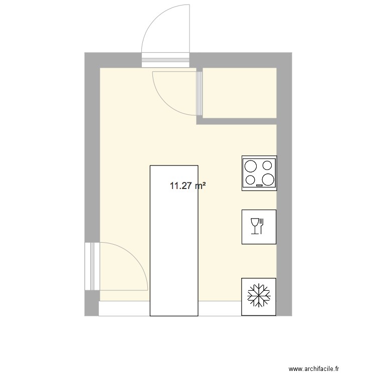 cuisine1erpalmiers. Plan de 0 pièce et 0 m2