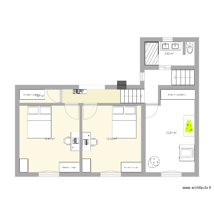 Extension 1er étage V6. Plan de 0 pièce et 0 m2