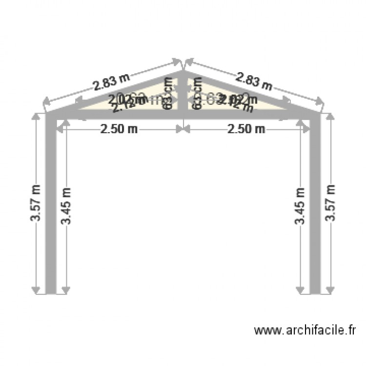 carport. Plan de 0 pièce et 0 m2