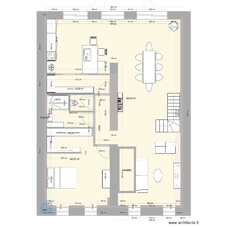 saint marcel. Plan de 7 pièces et 216 m2