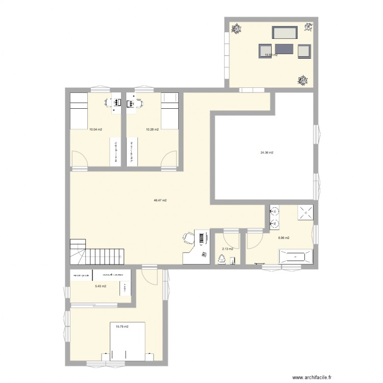 1er etages. Plan de 0 pièce et 0 m2