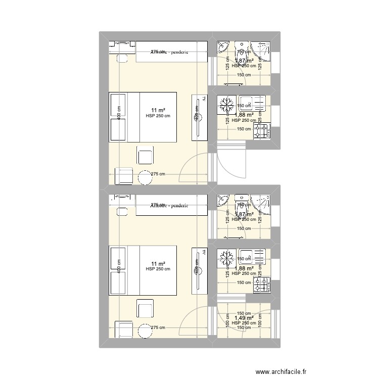 home villag. Plan de 0 pièce et 0 m2