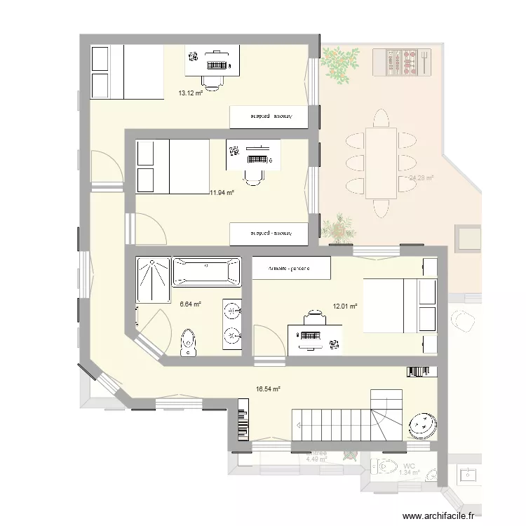 Maison 5. Plan de 
