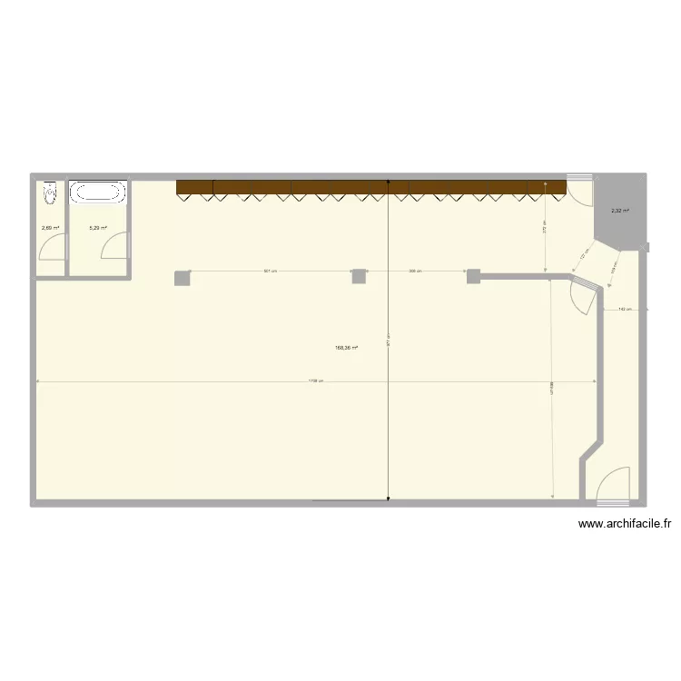 SALLE DE SPORT (avant travaux). Plan de 