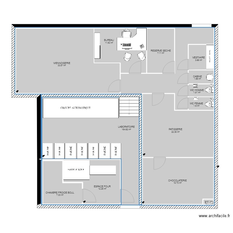 LABORATOIRE PRODUCTION. Plan de 0 pièce et 0 m2