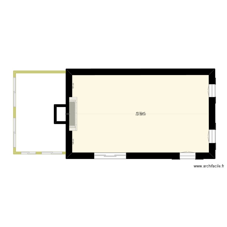 Quinquizio 1. Plan de 1 pièce et 49 m2