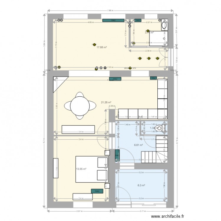 plan avec modifs 2020. Plan de 0 pièce et 0 m2