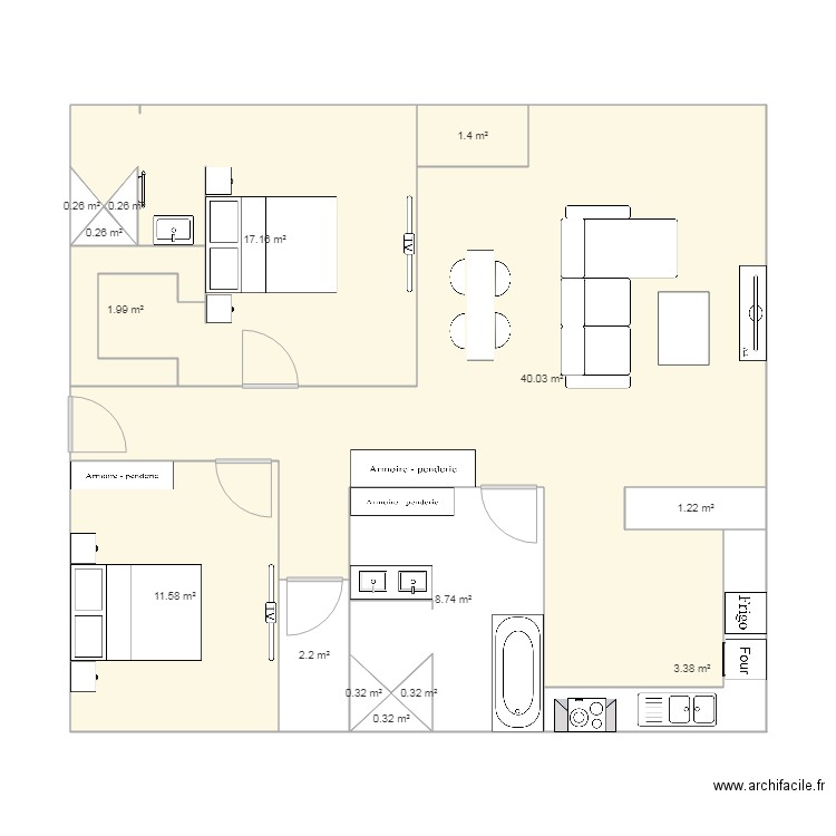 maion 90m2 2. Plan de 0 pièce et 0 m2