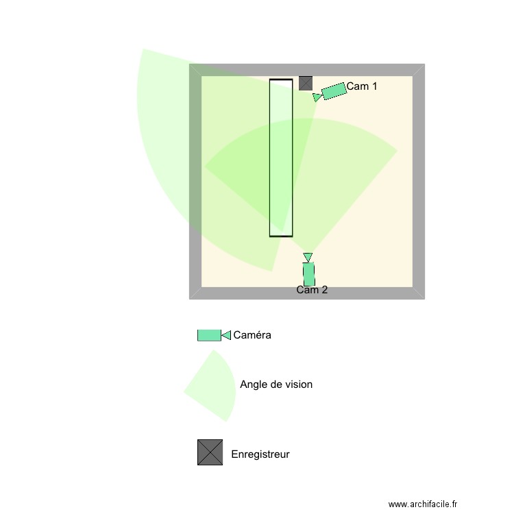 Poissonnerie des îles. Plan de 1 pièce et 23 m2