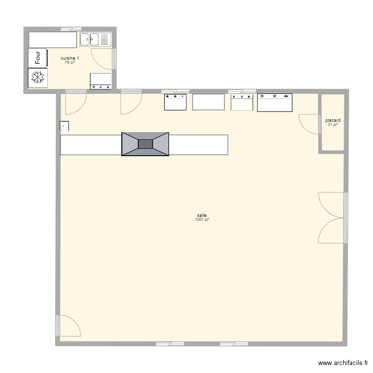 salle 1. Plan de 0 pièce et 0 m2