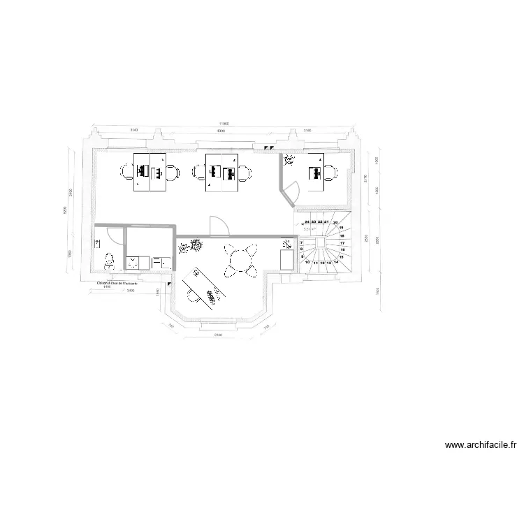 STADE ETCHEBERRY / BUREAUX. Plan de 