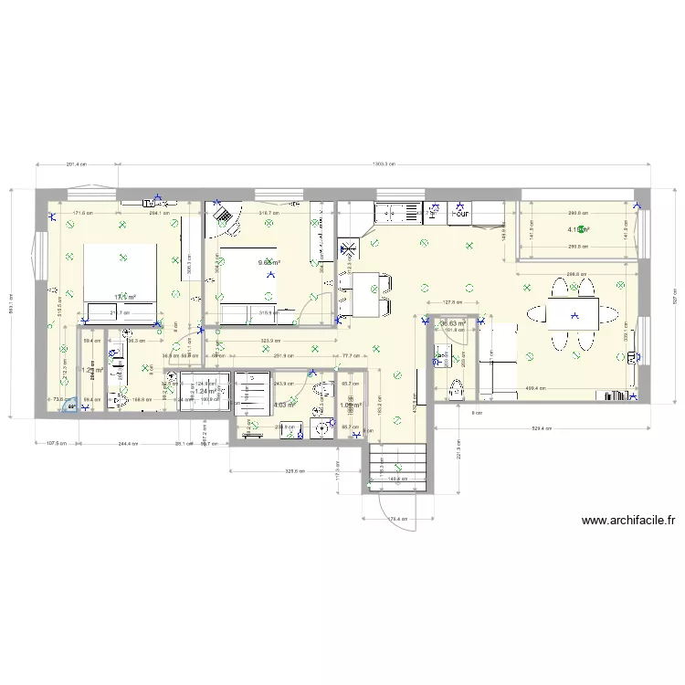 Appartement Florimont 2. Plan de 