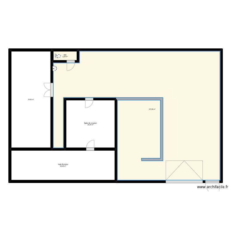 Qiova-RdC. Plan de 5 pièces et 267 m2