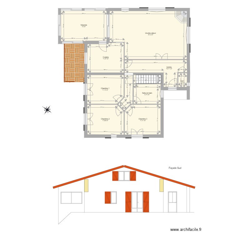 Altza01. Plan de 15 pièces et 368 m2