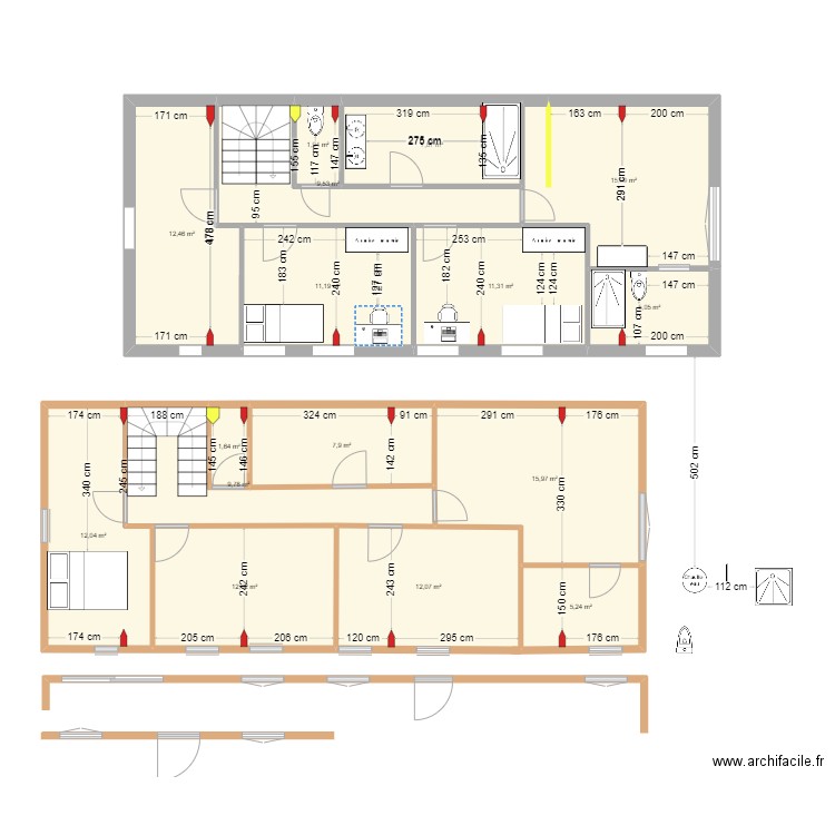 Etage V1. Plan de 0 pièce et 0 m2