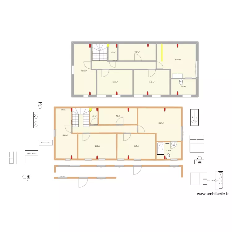 Etage V1. Plan de Etage V1. Plan de