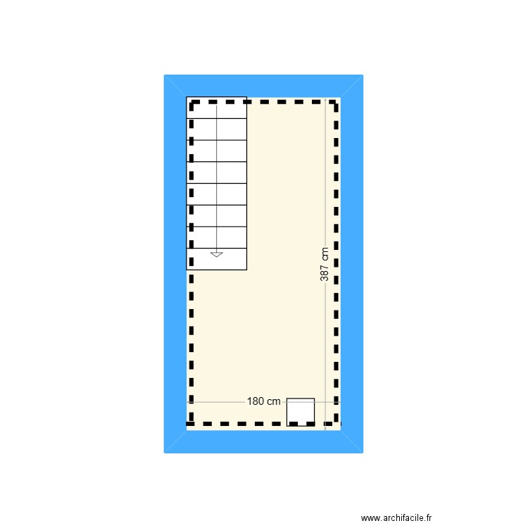 Plan M BUCHY. Plan de 1 pièce et 7 m2