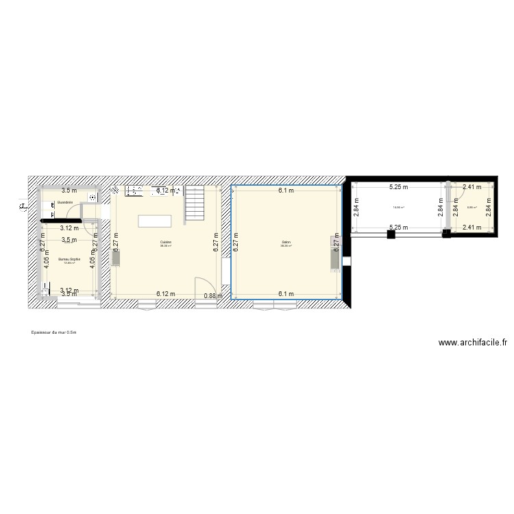 Sainte Colombe plan avec escalier ancien apenti. Plan de 0 pièce et 0 m2