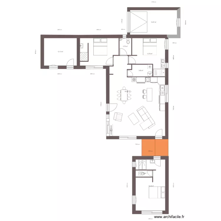 Maison projet Solerieux v4. Plan de 