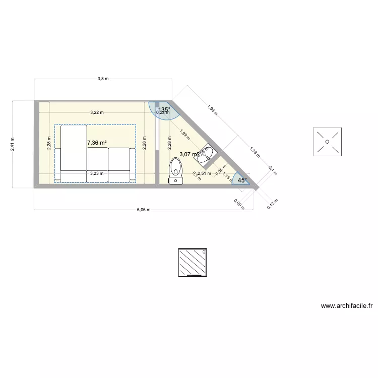 chambre enfants rancho. Plan de 