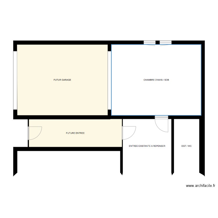 KLEIN PONTIES EXISTANT ET PROJETE. Plan de 0 pièce et 0 m2