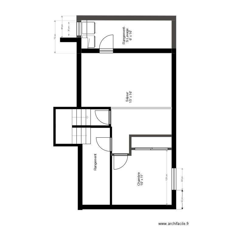 guay soussol. Plan de 0 pièce et 0 m2