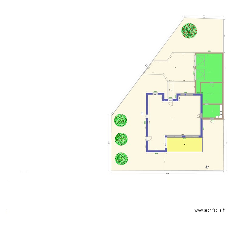 Plein Pied surface . Plan de 0 pièce et 0 m2