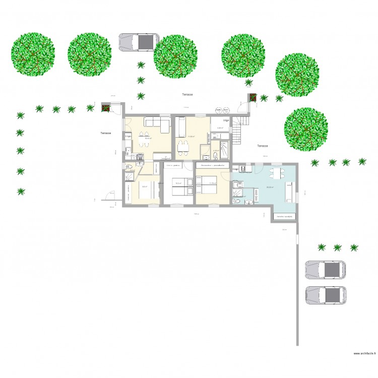 5 3 Gîtes Aléria . Plan de 0 pièce et 0 m2