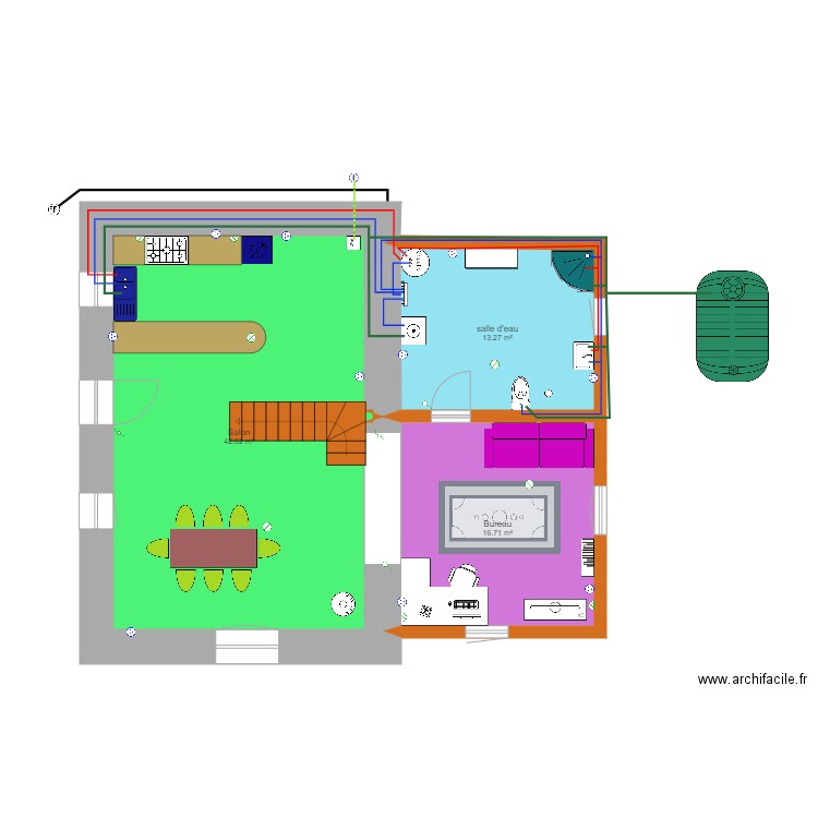 les hirondelles4 avec plomberie. Plan de 0 pièce et 0 m2