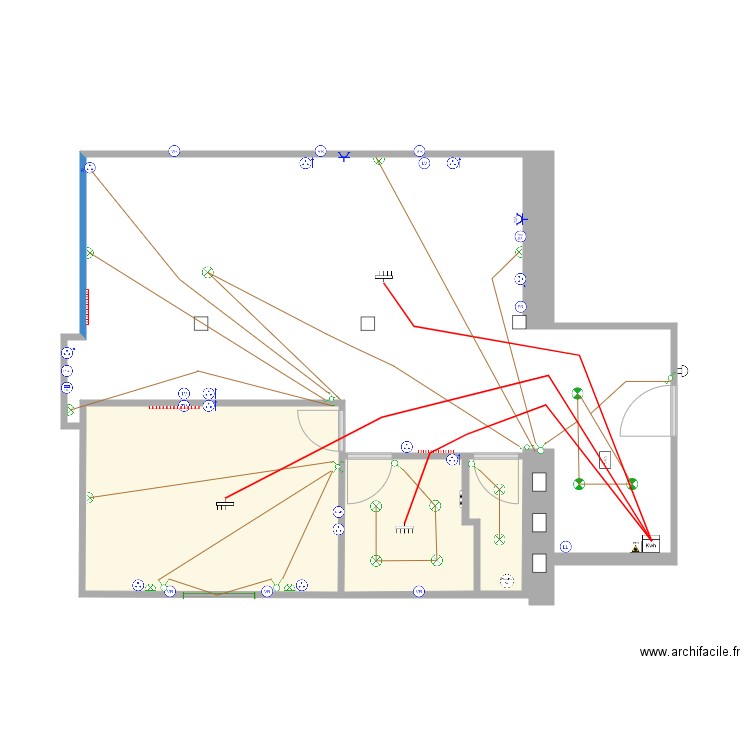 Plan electricite generale. Plan de 0 pièce et 0 m2
