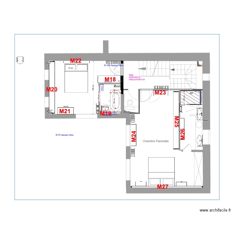 etage 2 copernic. Plan de 0 pièce et 0 m2