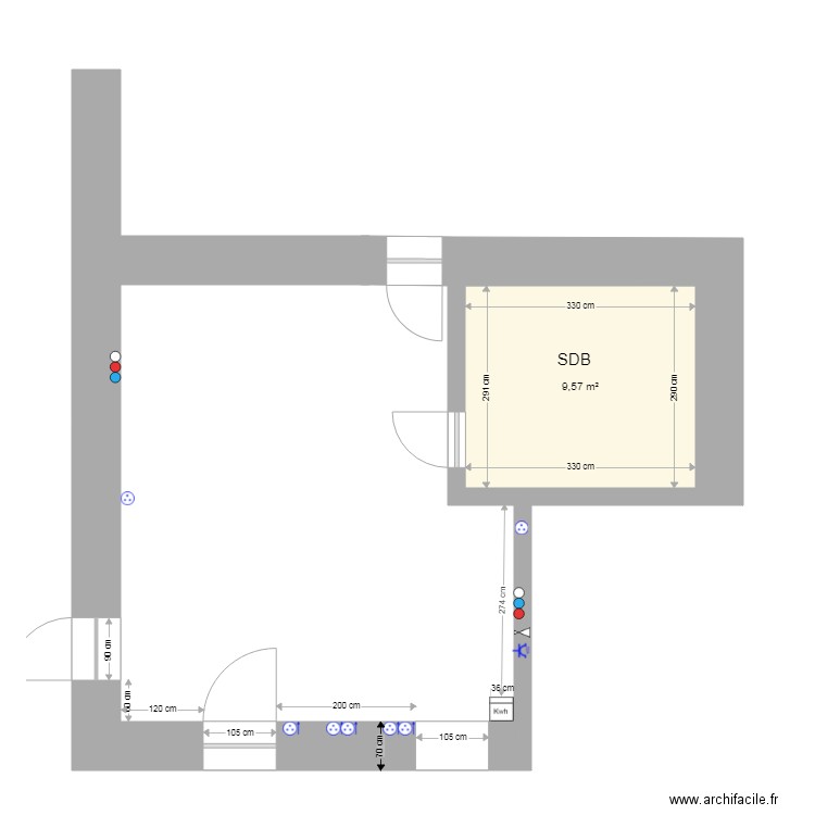 cuisine et SDB 2. Plan de 0 pièce et 0 m2