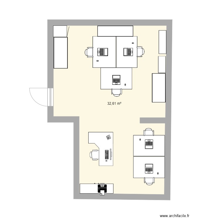 bureau 66. Plan de 0 pièce et 0 m2