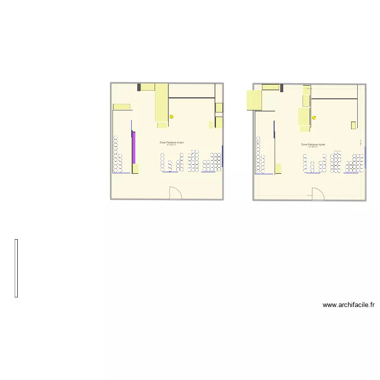 Zone Peinture. Plan de 