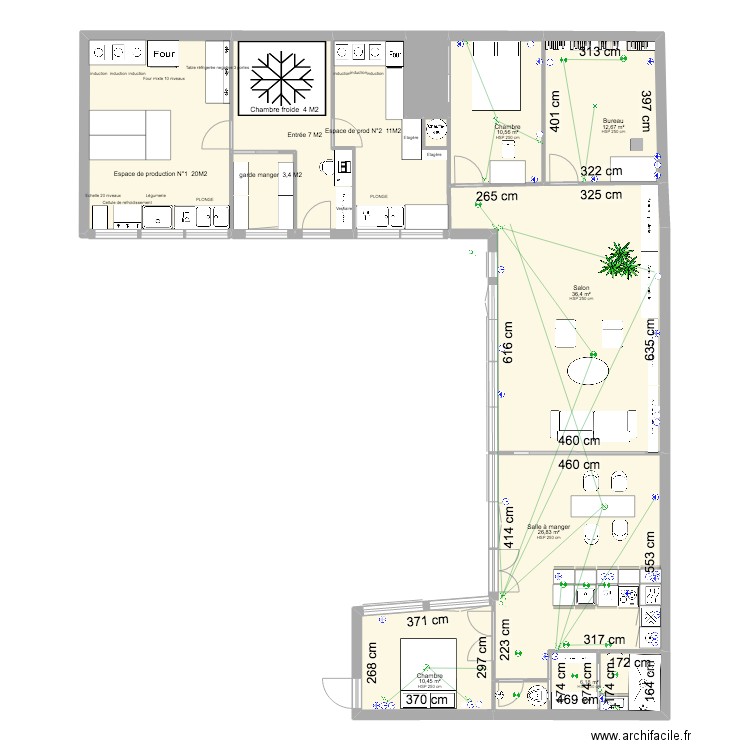 Appart Bagnolet. Plan de 11 pièces et 156 m2