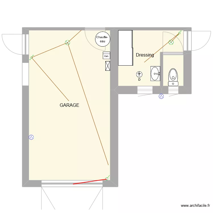 ELEC BUANDERIE GARAGE. Plan de 